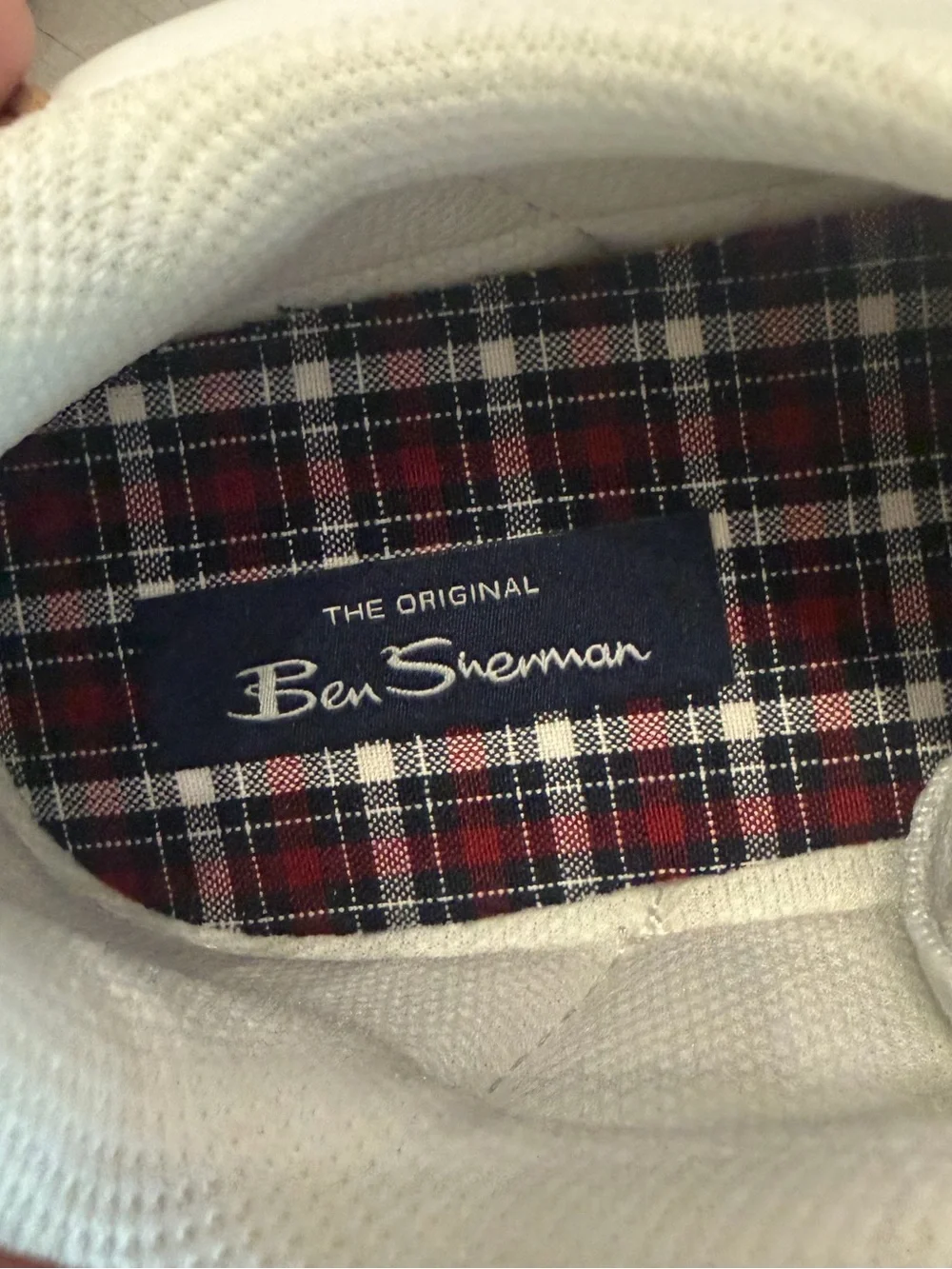 The Original Ben Sherman Men’s Hampton Low Court White & Tan Shoes Sz 9 NWOT